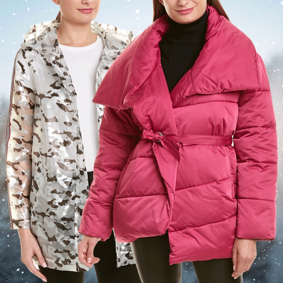 Avec les filles sales wrap puffer coat